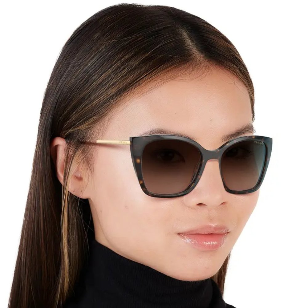 Prada︙SPR 12X 54mm Gradient Cat Eye Sunglasses in Havana Tortoise Shell